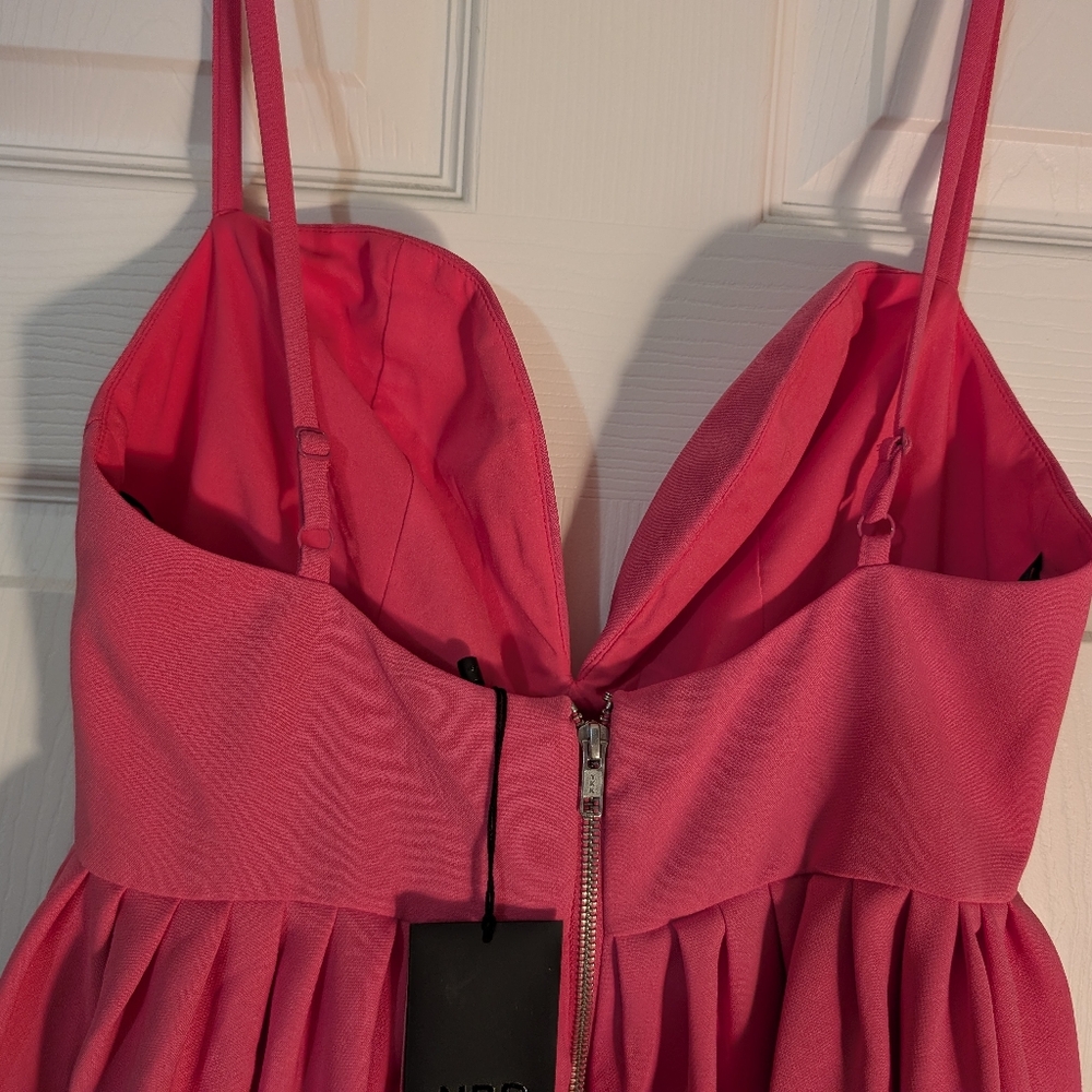 NWT NBD Now And Forever Bright Bubblegum Pink Mini Dress Size L - Picture 6 of 8